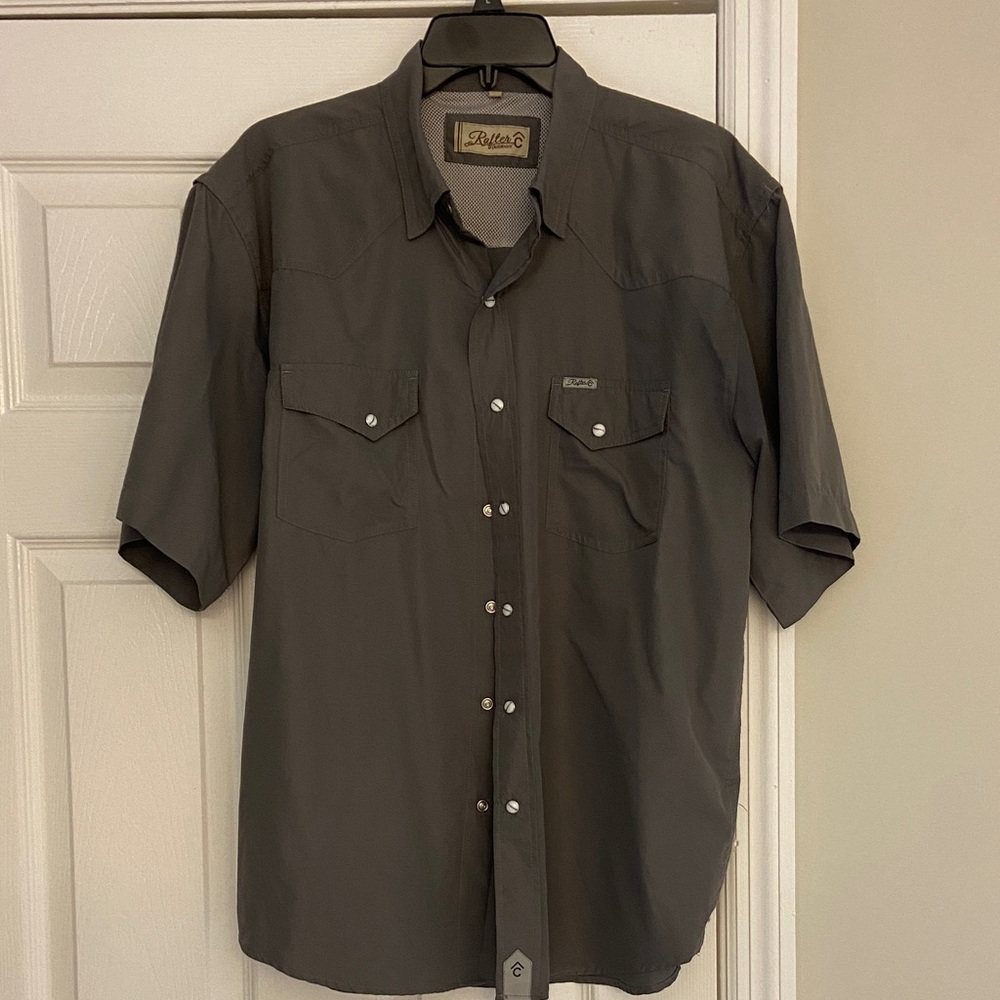 Men's Charcoal Button Down Shirt